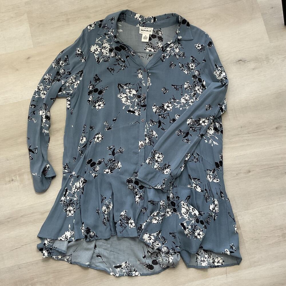 For The Republic Womens Floral Tunic Festival Boho Chic XL